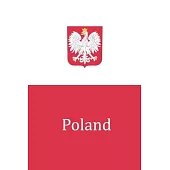 Poland: Notebook 120 Lined Pages Language Practice Great Britain Flag 6x9 Cover Glossy College Student School Gift for English