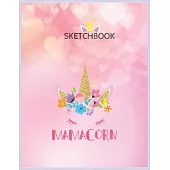 SketchBook: Womens Funny Mamacorn Unicorn Costume Mom Mothers Day Unicorn Blank Unlined SketchBook for Kids and Girls XL Marple Sk