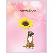 SketchBook: You Are My Sunshine Cute Boxer Dog Mom Mother Day Unicorn Blank Unlined SketchBook for Kids and Girls XL Marple Sketch