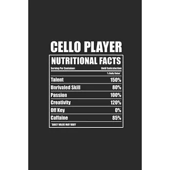 Cello Player: Cellos Notebook, Dotted Bullet (6＂ x 9＂ - 120 pages) Musical Instruments Themed Notebook for Daily Journal, Diary, and