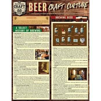 Beer - Craft & Culture: Quickstudy Laminated Reference Guide to Brewing, Ingredients, Styles & More