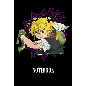 Notebook: Milioudas, The Seven Deadly Sins anime, amazing journal for writing 120 pages and 6x9 inches.