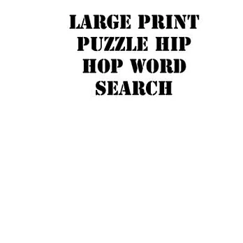 Large print puzzle Hip hop Word Search: large print puzzle book.8,5x11, matte cover, white,55 Music Activity Puzzle Book with solution