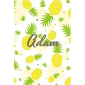 Adam: Personalized Pineapple fruit themed Dotted Grid Notebook Bullet Grid Journal teacher gift teacher Appreciation Day Gif