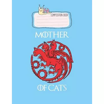 Composition Book: Cat Lovers Mother Of Cats Lovely Composition Notes Notebook for Work Marble Size College Rule Lined for Student Journa