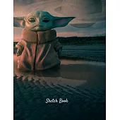 Sketch Book: Baby Yoda Themed Personalized Artist Sketchbook For Drawing and Creative Doodling
