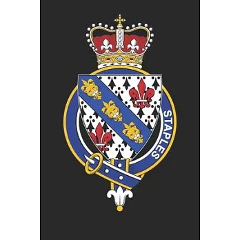 Staples: Staples Coat of Arms and Family Crest Notebook Journal (6 x 9 - 100 pages)