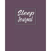 Simple Sleep Tracker: Monitor and Log Sleep Duration and Pattern - An Easy to Use Sleep Diary & Journal - Minimalist Plum