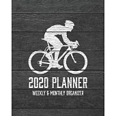 2020 Planner Weekly and Monthly Organizer: Biking or Cycling Dark Wood Vintage Rustic Theme - Calendar Views with 130 Inspirational Quotes - Jan 1st 2