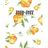 2020-2022 Three 3 Year Planner Watercolor Oranges Monthly Calendar Gratitude Agenda Schedule Organizer: 36 Months Calendar; Appointment Diary Journal