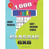 1,000 + Sudoku Classic 6x6: Logic puzzles easy - medium levels