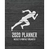 2020 Planner Weekly and Monthly Organizer: Running Dark Wood Vintage Rustic Theme - Calendar Views with 130 Inspirational Quotes - Jan 1st 2020 to Dec