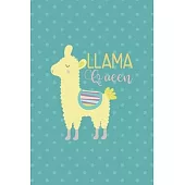 Llama Queen: Notebook Journal Composition Blank Lined Diary Notepad 120 Pages Paperback Aqua Llama