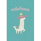 Melodrama: Notebook Journal Composition Blank Lined Diary Notepad 120 Pages Paperback Aqua Llama