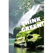 think green: lined nature Journal