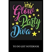 Glow Party Diva: To Do List & Dot Grid Matrix Journal Checklist Paper Daily Work Task Checklist Planner School Home Office Time Managem