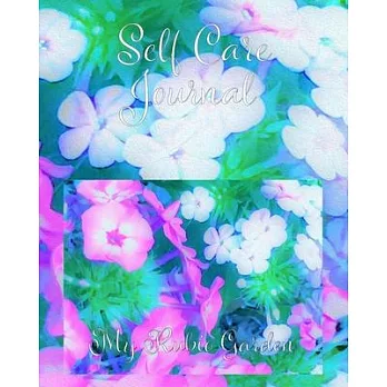Self Care Journal: Pink, Green, Blue and White Garden Phlox Flowers