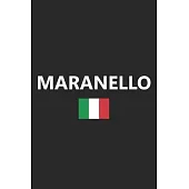 Maranello: Italy Italia Italian Flag Country Notebook Journal Lined Wide Ruled Paper Stylish Diary Vacation Travel Planner 6x9 In