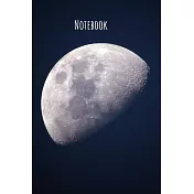 Notebook: Moon Space Universe Cosmos Perfect Size 110 Page Journal Notebook Diary (110 Pages, Lined, Blank 6 x 9)