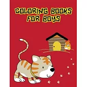 Coloring Books For Boys: An Adorable Coloring Book with funny Animals, Playful Kids for Stress Relaxation