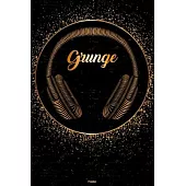 Grunge Planner: Grunge Golden Headphones Music Calendar 2020 - 6 x 9 inch 120 pages gift