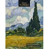2020 Planner Wheat Field with Cypresses: Vincent Van Goghs 2020 Weekly and Monthly Calendar Planner with Notes, Tasks, Priorities, Reminders - Fun Uni