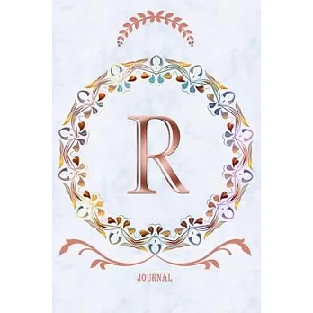 Leter R. Journal 博客來-R Journal: Monogram Initial Letter R Diary, 6 x 9 Inches,120 Lined ...