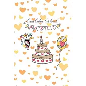 Event Calendar Book: Cute Heart Birthday Party Record your important anniversary, birthday, celebration, card log, Perpetual Event Calendar