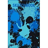 Sketch Book: Sketchbook For Markers With Blue Watercolor Design Cover For Drawing, Painting Doodling, Writing, Sketching, Creative