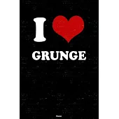 I Love Grunge Planner: Grunge Heart Music Calendar 2020 - 6 x 9 inch 120 pages gift