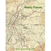 Weekly Planner: Bristol, Tennessee/Virginia (1938): Vintage Topo Map Cover