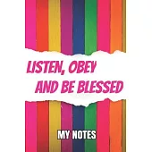 Listen Obey And Be Blessed My Notes: A JW Kids Meeting Book With Prompts Children of Jehovah’’s Witnesses. For Boys And Girls Of All Ages. Add this val