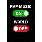 Rap Music On World Off Planner: Rap Music Unlock Music Calendar 2020 - 6 x 9 inch 120 pages gift