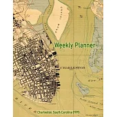 Weekly Planner: Charleston, South Carolina (1919): Vintage Topo Map Cover