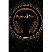 Rap Music Planner: Rap Music Golden Headphones Music Calendar 2020 - 6 x 9 inch 120 pages gift