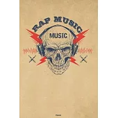 Rap Music Planner: Skull with Headphones Rap Music Calendar 2020 - 6 x 9 inch 120 pages gift