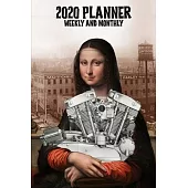 2020 Planner Weekly and Monthly: Harley Davidson IronHead V-Twin Motorcycle Engine Retro Mona Lisa (Jan 1, 2020 to Dec 31, 2020)