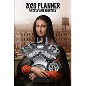 2020 Planner Weekly and Monthly: Harley Davidson Revolution V-Twin Motorcycle Engine Retro Mona Lisa (Jan 1, 2020 to Dec 31, 2020)