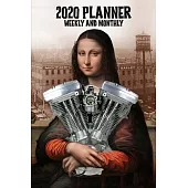 2020 Planner Weekly and Monthly: Harley Davidson Evo Evolution V-Twin Motorcycle Engine Retro Mona Lisa (Jan 1, 2020 to Dec 31, 2020)