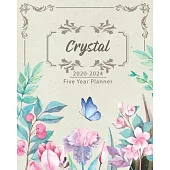CRYSTAL 2020-2024 Five Year Planner: Monthly Planner 5 Years January - December 2020-2024 - Monthly View - Calendar Views - Habit Tracker - Sunday Sta