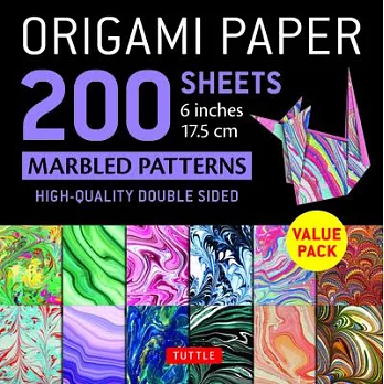 Origami Paper 200 Sheets Marbled Patterns 6 (15 CM): Tuttle Origami Paper: High-Quality Double Sided Origami Sheets Printed with 12 Different Designs
