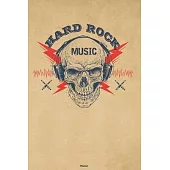 Hard Rock Music Planner: Skull with Headphones Hard Rock Music Calendar 2020 - 6 x 9 inch 120 pages gift
