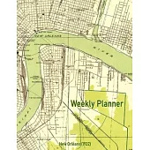 Weekly Planner: New Orleans (1932): Vintage Topo Map Cover