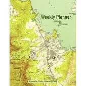 Weekly Planner: Kaneohe, Oahu, Hawaii (1954): Vintage Topo Map Cover