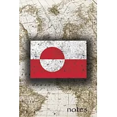 Notes: Beautiful Flag Of Greenland Lined Journal Or Notebook, Great Gift For People Who Love To Travel, Perfect For Work Or S