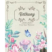 BETHANY 2020-2024 Five Year Planner: Monthly Planner 5 Years January - December 2020-2024 - Monthly View - Calendar Views - Habit Tracker - Sunday Sta
