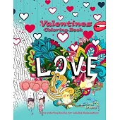 Coloring book valentines: Love coloring books for adults Relaxation