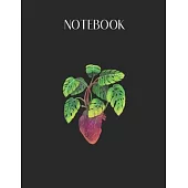Notebook: Watercolor Plant Your Heart Monstera Leaves Lovely Composition Notes Notebook for Work Marble Size College Rule Lined