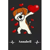 Annabell Gifts Lined Notebook/Journal 120 Pages University Graduation gift: Funny Blank Journal For Personalized Dabbing Dog Family First Name Middle