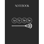 Notebook: Lacrosse Periodic Table Of Elements Chemistry Gif Lovely Composition Notes Notebook for Work Marble Size College Rule